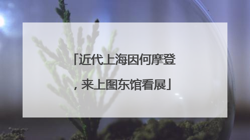 近代上海因何摩登，来上图东馆看展