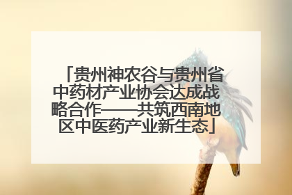 贵州神农谷与贵州省中药材产业协会达成战略合作——共筑西南地区中医药产业新生态