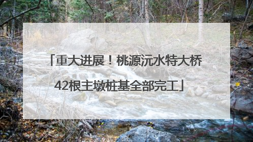 重大进展！桃源沅水特大桥42根主墩桩基全部完工