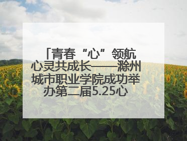 青春“心”领航 心灵共成长——滁州城市职业学院成功举办第二届5.25心理嘉年华活动