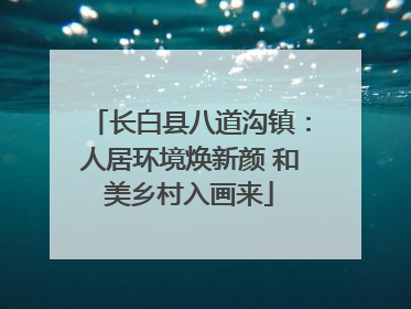 长白县八道沟镇：人居环境焕新颜 和美乡村入画来
