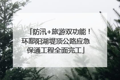 防汛+旅游双功能！环鄱阳湖堤顶公路应急保通工程全面完工