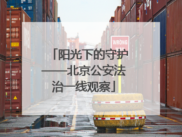 阳光下的守护——北京公安法治一线观察
