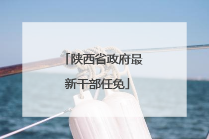 陕西省政府最新干部任免