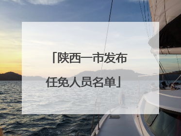 陕西一市发布任免人员名单