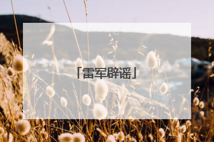 雷军辟谣