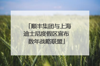 顺丰集团与上海迪士尼度假区宣布数年战略联盟
