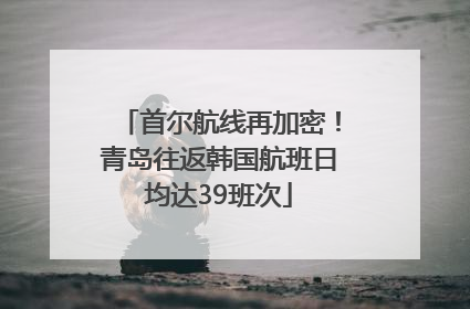 首尔航线再加密！青岛往返韩国航班日均达39班次