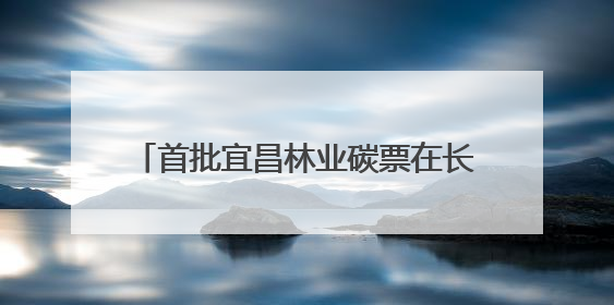 首批宜昌林业碳票在长阳正式签发 14.38万吨林业碳票上市