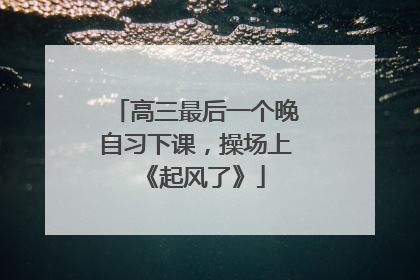 高三最后一个晚自习下课，操场上《起风了》
