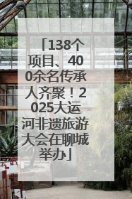138个项目、400余名传承人齐聚！2025大运河非遗旅游大会在聊城举办