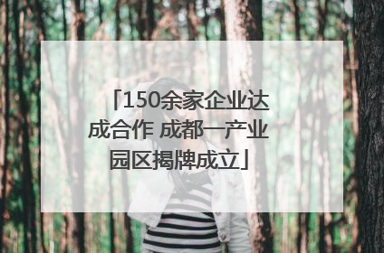 150余家企业达成合作 成都一产业园区揭牌成立