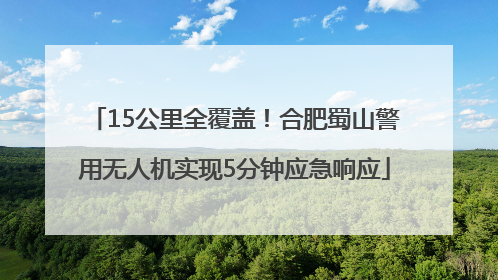 15公里全覆盖！合肥蜀山警用无人机实现5分钟应急响应