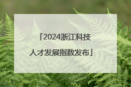 2024浙江科技人才发展指数发布