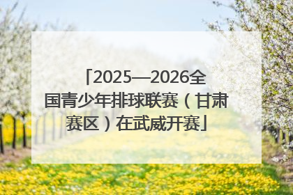 2025—2026全国青少年排球联赛（甘肃赛区）在武威开赛