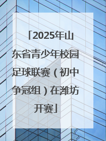 2025年山东省青少年校园足球联赛（初中争冠组）在潍坊开赛