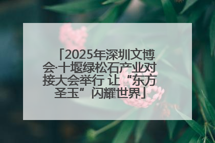 2025年深圳文博会·十堰绿松石产业对接大会举行 让“东方圣玉”闪耀世界