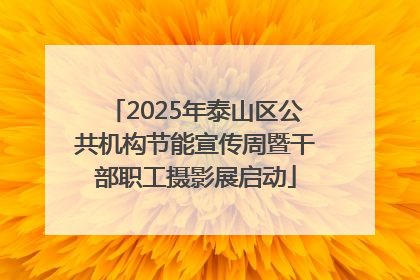 2025年泰山区公共机构节能宣传周暨干部职工摄影展启动