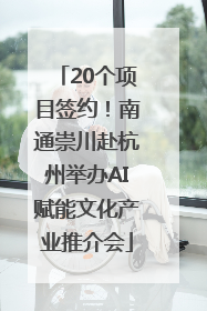 20个项目签约！南通崇川赴杭州举办AI赋能文化产业推介会