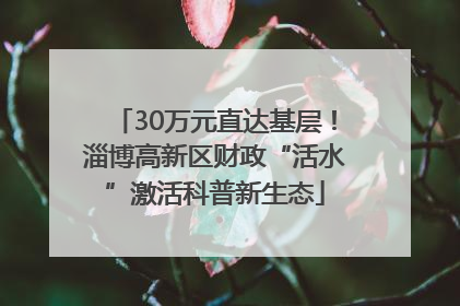 30万元直达基层！淄博高新区财政“活水”激活科普新生态