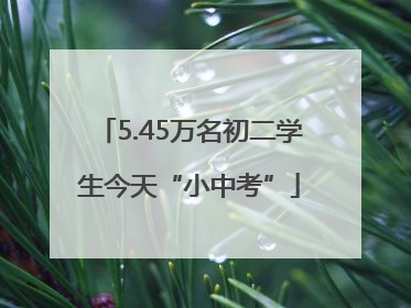5.45万名初二学生今天“小中考”